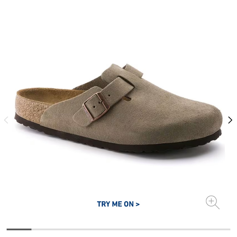 Brand New Birkenstock Boston Suede Leather Clog in Taupe